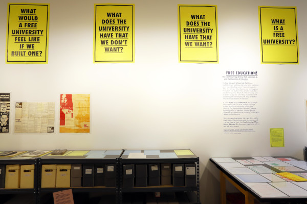 Free Education! at Interference Archive, organised by Jakob Jakobsen, New York 2018